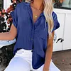 Women's Elegant Denim Short Sleeve Blouse
