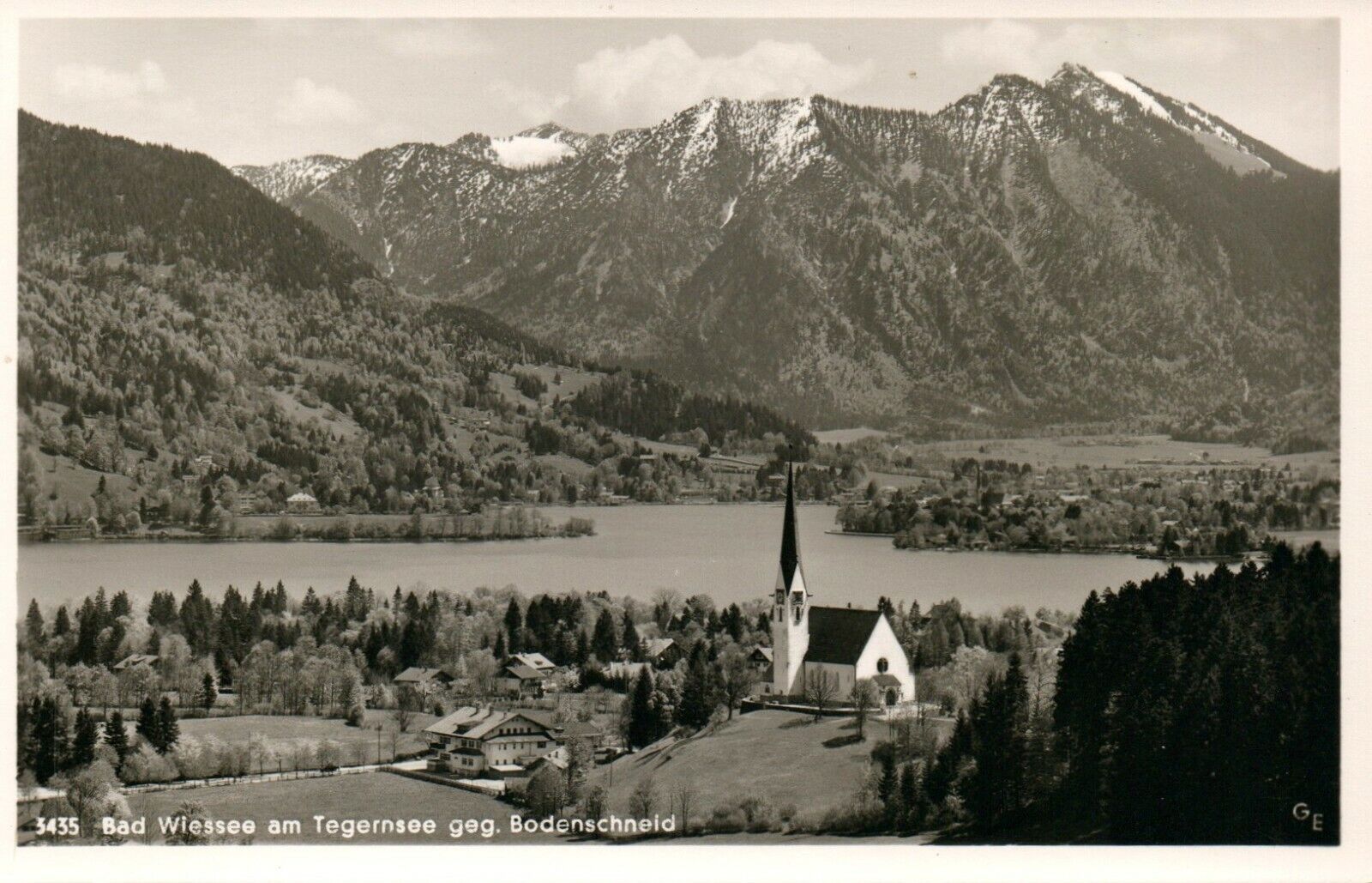 Vintage Tegernsee Lake Bad Wiessee Germany RPPC Real Photo Poster painting Postcard