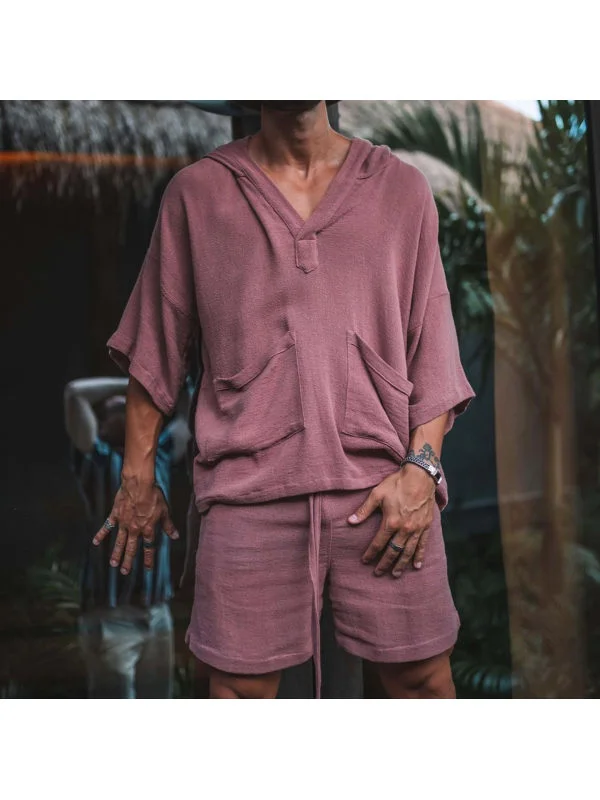 Men's Plain Linen Shorts