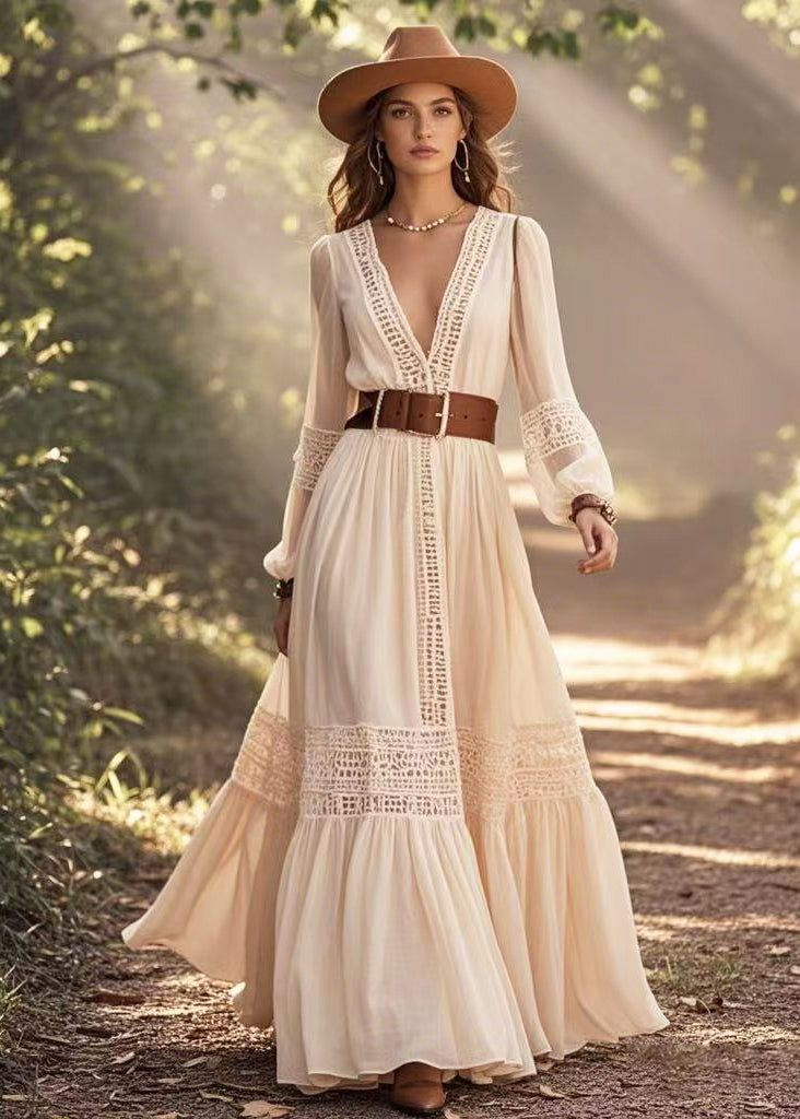 Bohemian Lace Maxi Dress