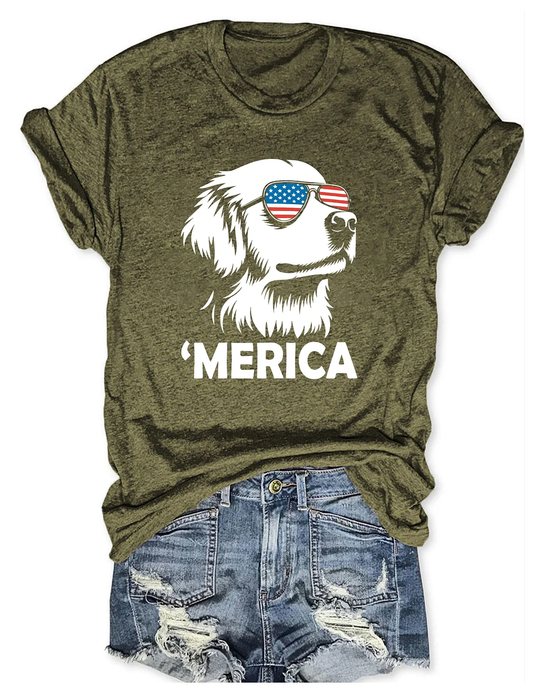 Golden Retriever 4th Of July T-shirt