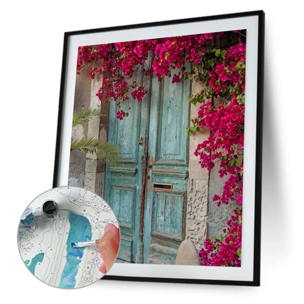 Old Doorways With Flowers – Paint By Numbers