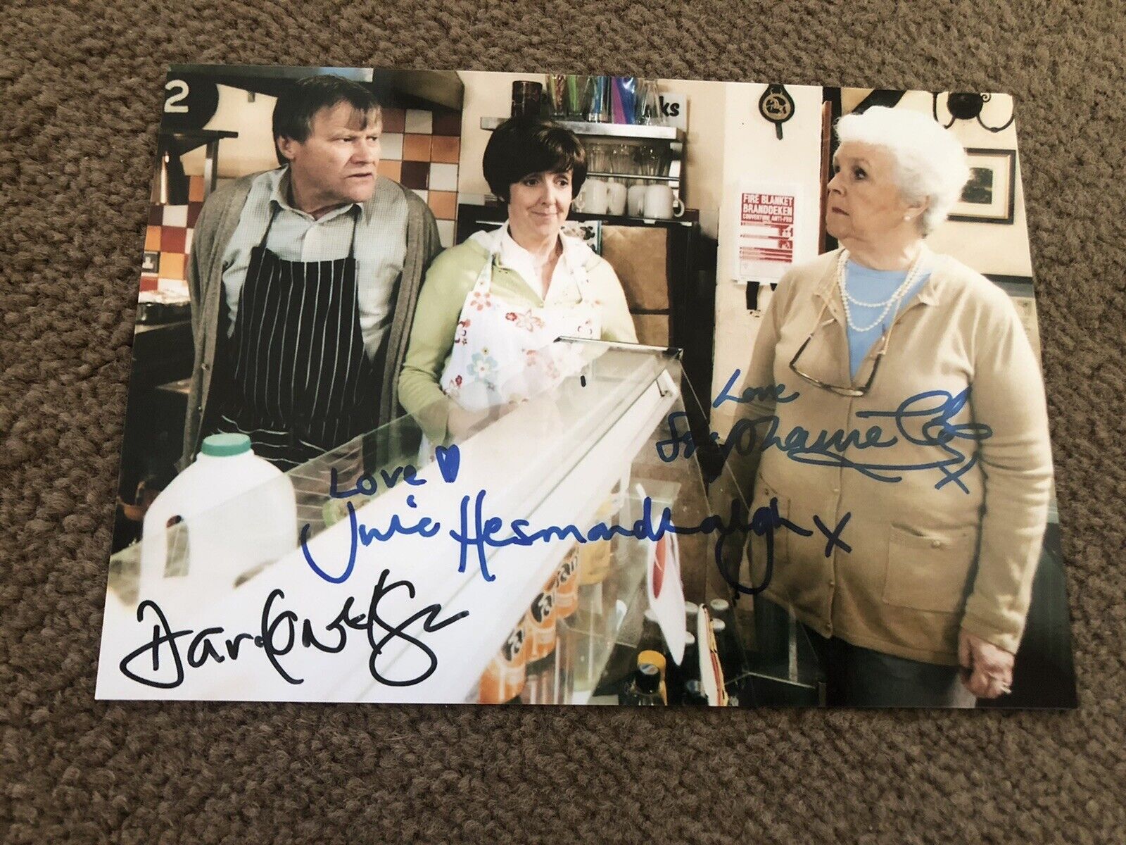 STEPHANIE COLE/ DAVID NEILSON (CORONATION STREET) PRESIGNED Photo Poster painting- 7x5”