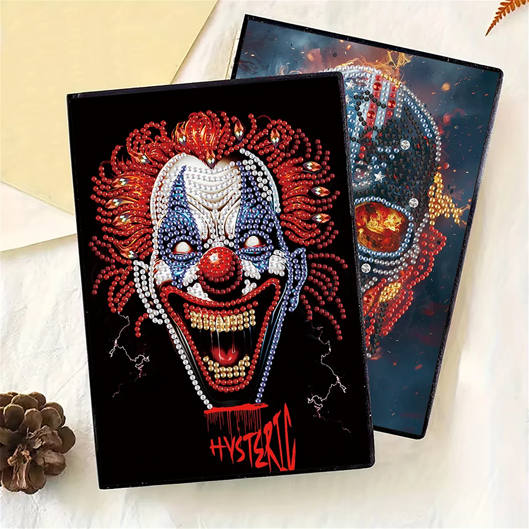 2pcs Human Head Partial DIY 50 Pages A5 Diamond Painting Notebook for Study Home
