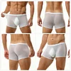 Ice Silk Sexy Seamless Ultra-Thin Full Transparent Boxer Shorts