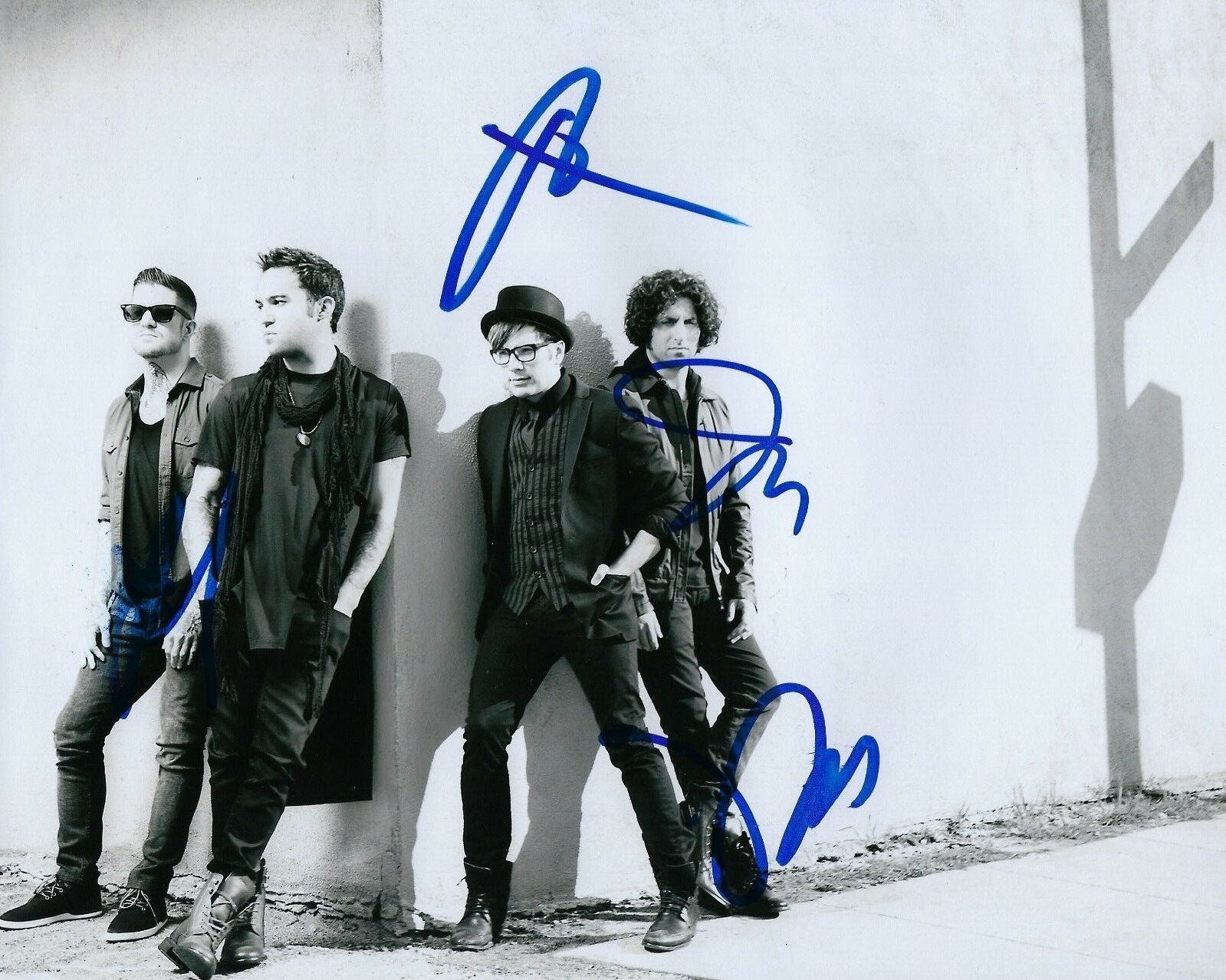 GFA x4 Pete, Patrick, Joe & Andy * FALL OUT BOY * Signed 8x10 Photo Poster painting PROOF F5 COA