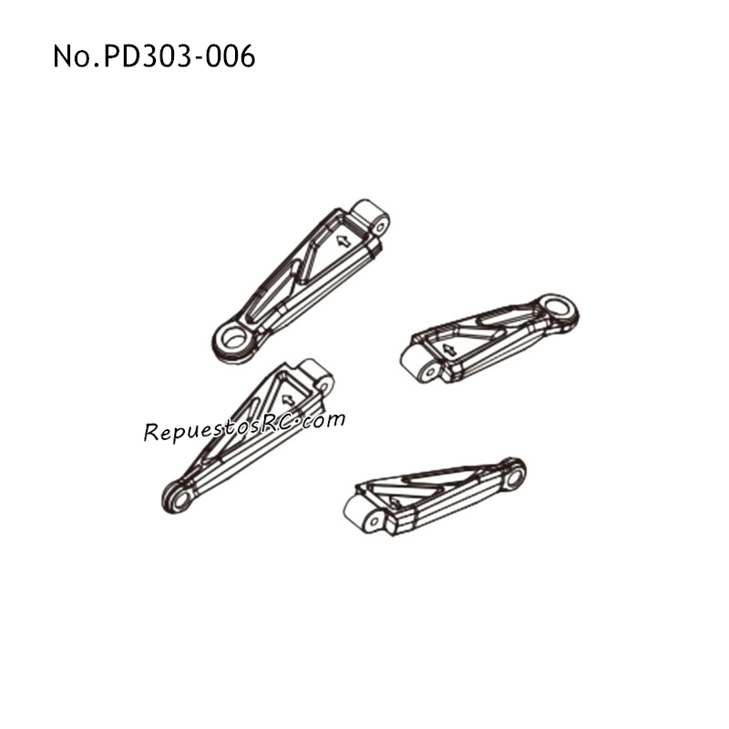 PD RACING TK16 Piezas para Coches RC Delantera del Brazo Superior PD303-006