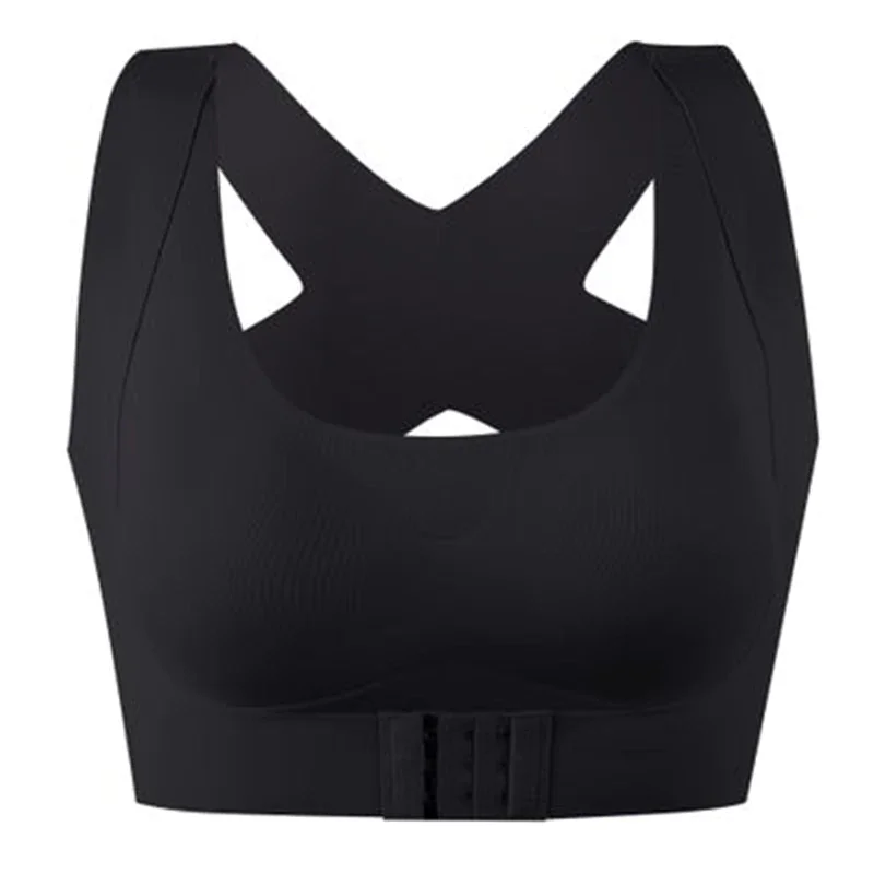 Billionm Front Closure Posture Corrector Bra Push Up Underwear Women Shockproof Back Support Active Bras Corset Bralette Top