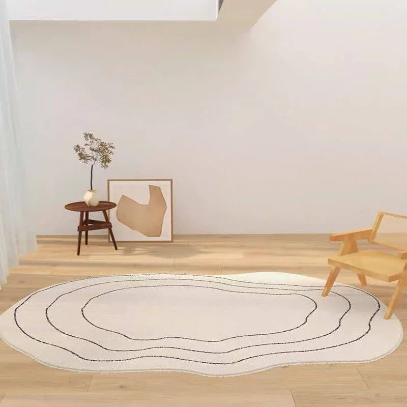 Black And Beige Irregular Rugs,Soft Home Decor Floor Rugs