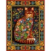 (US Only)Cat Printed Cross Stitch Kit 50x67cm DIY 11CT Thread Art Needlework Home Decor