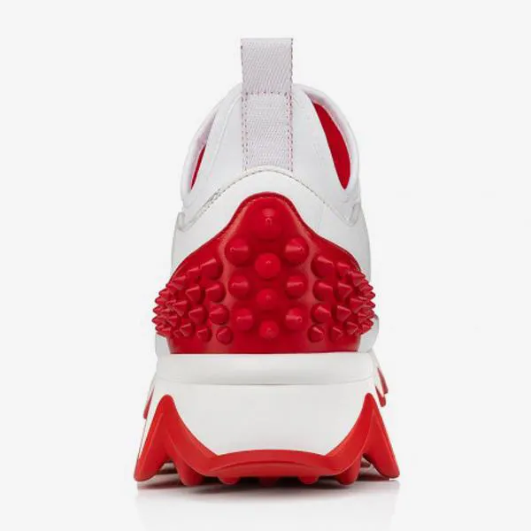 Gentleman's Red bottom Sneakers Polyester Round Toe Slip On Sneakers Rvet Decoration -vocosishoes