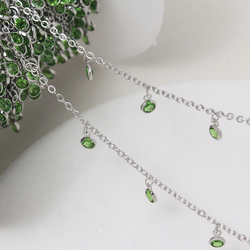 1 Piece 1m Copper Solid Color Chain