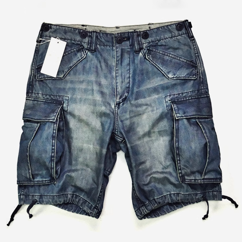 Men's M51 Denim Distressed Big Pocket Shorts