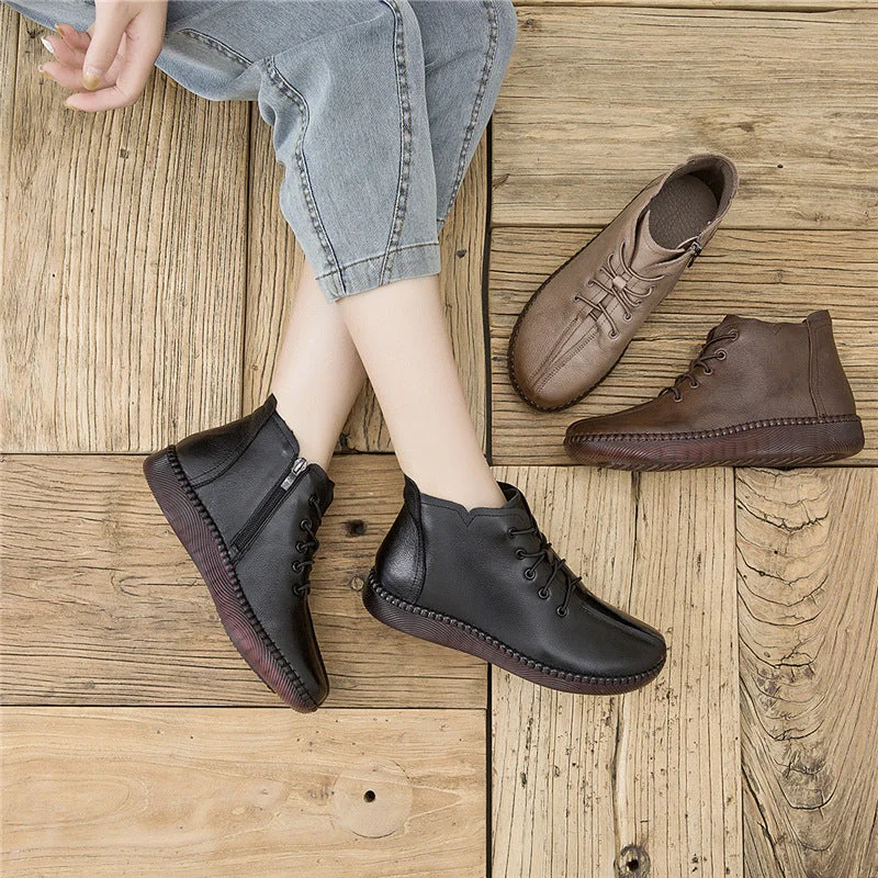 LookYno - Retro All-match Handmade Boots