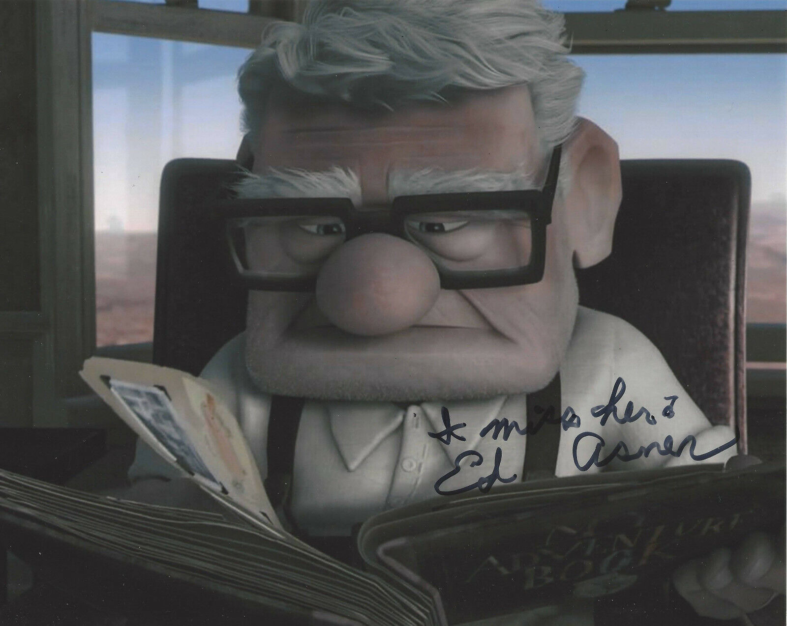 ED ASNER SIGNED AUTHENTIC PIXAR'S 'UP' CARL 8x10 MOVIE Photo Poster painting B w/COA ACTOR PROOF