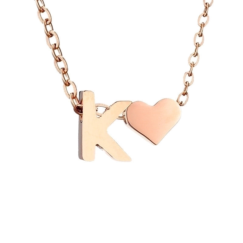 Stainless Steel Titanium Steel 14K Gold Plated Fashion Plating Letter Necklace
