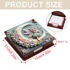 Wooden DIY Moon Fairy Diamond Painting Kit Note Box with 160 Papers for Office