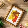 12pcs Autumn DIY Mini Round Diamond Painting Set 14x19cm