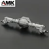 AMK Front and Rear Portal Axle CNC Aluminum Alloy Anodized for 1/10 RC Rock Crawler Axial SCX10 Drivetrain Components Truck Upgrade Parts(Silver,2pcs)
