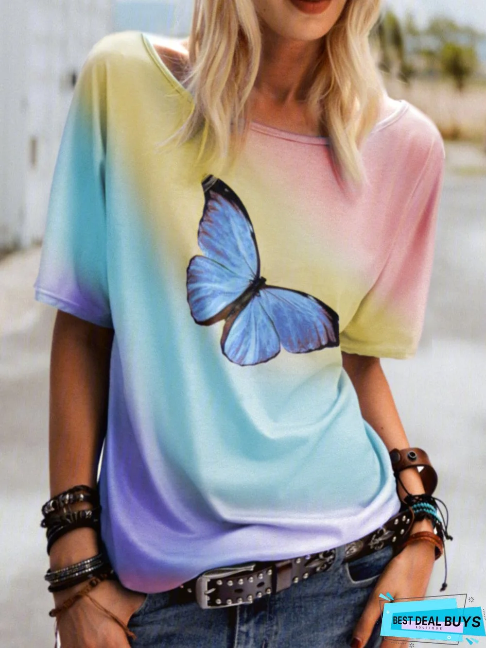 Holiday Short Sleeve Cotton-Blend T-shirt