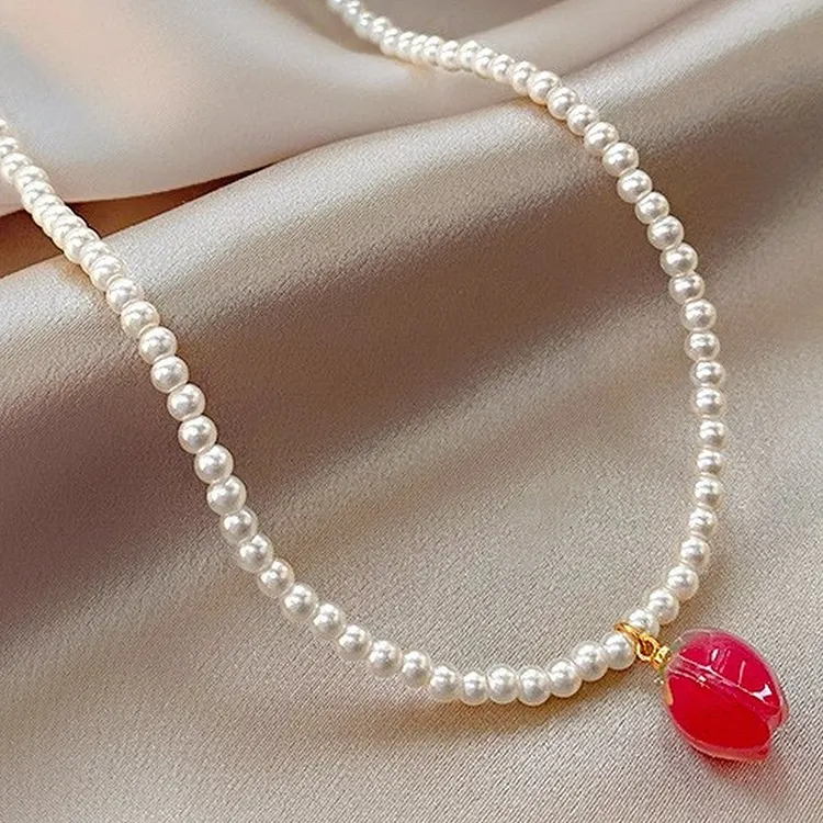 Delicate Pendant Necklace Women's Collarbone Chain for Spring Summer