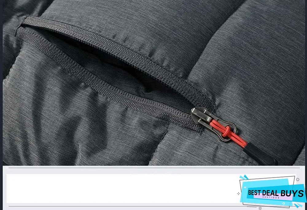 Men Down Vest Men's Warm Thick Coats Jacket and Coats Zipper Multiple Pockets Casual Vests Sleeveless Jacket