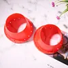 2Pcs 6.5Inch Car Audio Refit Speaker Waterproof Cover Red Car Audio Speaker Ring