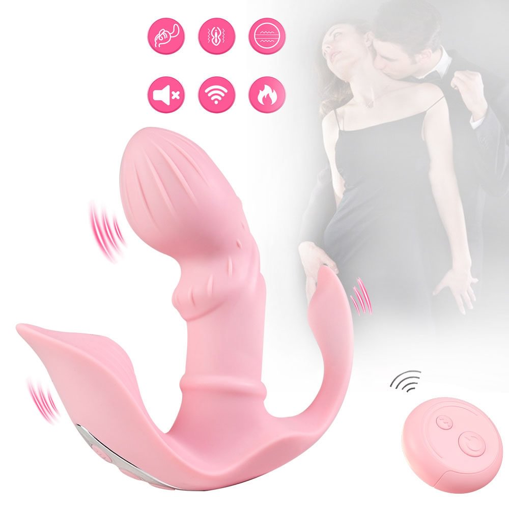 Remote-controlled Wearable Vibrating Dildo Outside Clitoral Stimulation