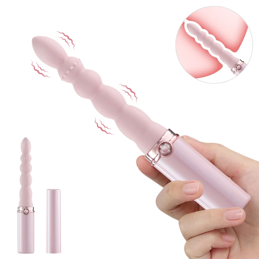 Lipstick Vibrator Anal Beads G-spot Stimulator Prostate Massager