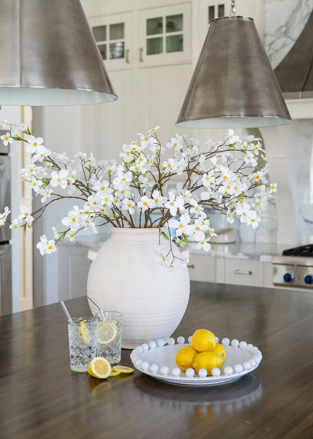 Cream Faux Dogwood Spring Branch - 33"