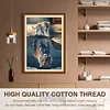 (US Only)Full Embroidery Eco-cotton Thread 11CT Printed Cat Tiger Cross Stitch Kit40x60cm