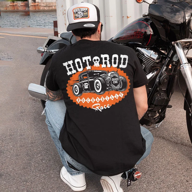 HOT ROD ROCKABILLY Classic Car Print Men's T-shirt