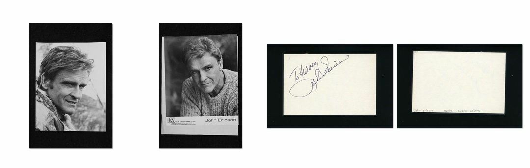 John Ericson - Signed Autograph and Headshot Photo Poster painting set - Forty Guns