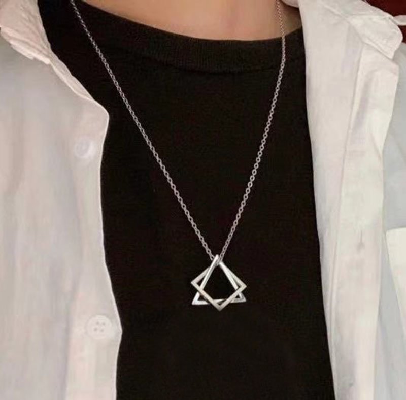 Minnieskull Geometrical Pendant Trendy Streetwear All-match Necklace - Minnieskull