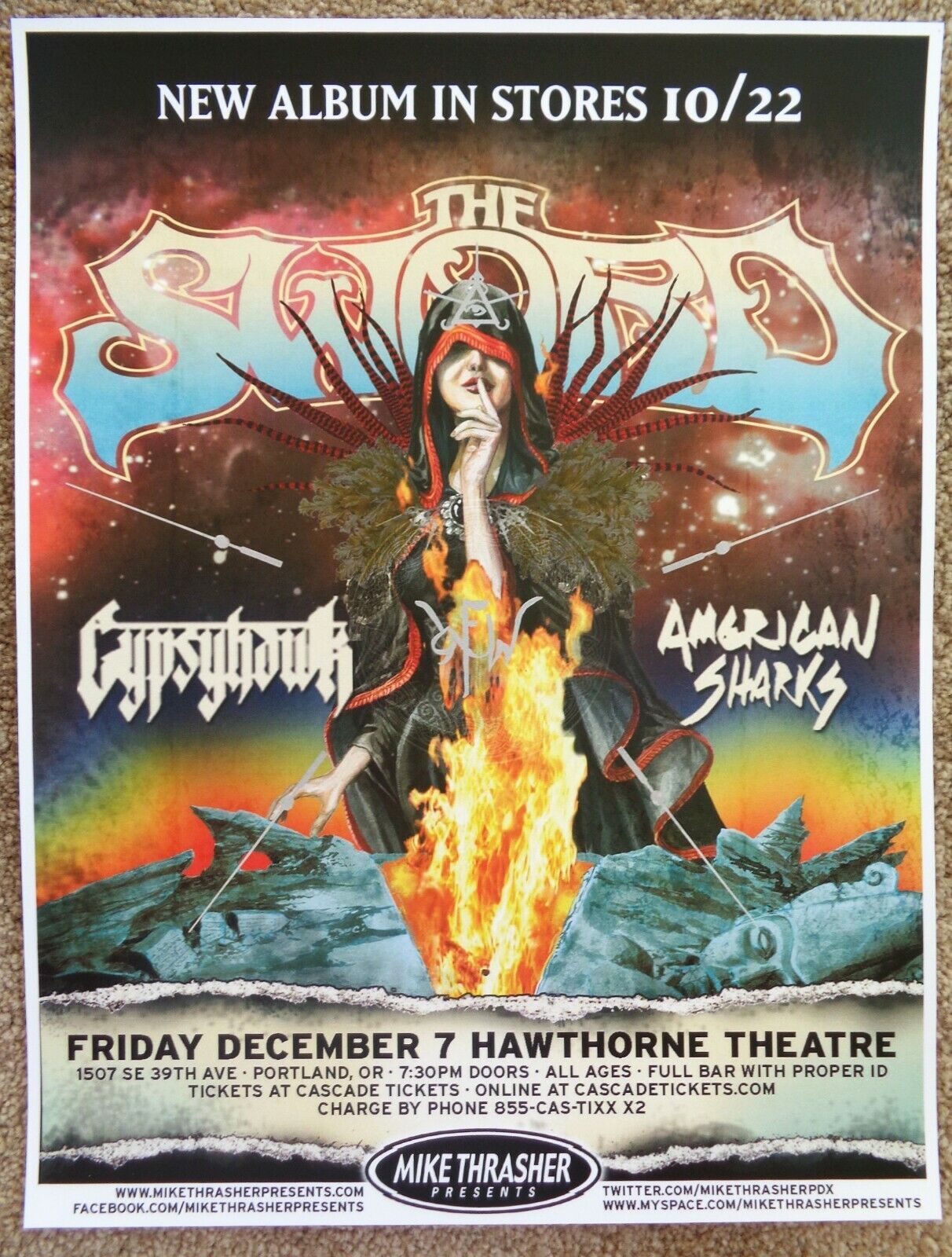 THE SWORD 2012 Gig POSTER Apocryphon Portland Oregon Concert