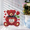 Acrylic Special Shaped Romantic Valentines Day Desktop Diamond Art Kits for Home