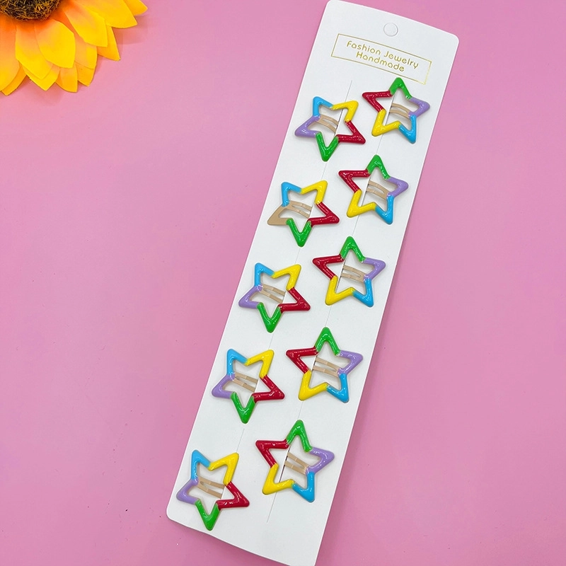 Sweet BB Clip Cream Color Broken Hair Headdress Oil Drop Cute Hair Clip Children’s Bangs Paint Edge Clip Candy Color