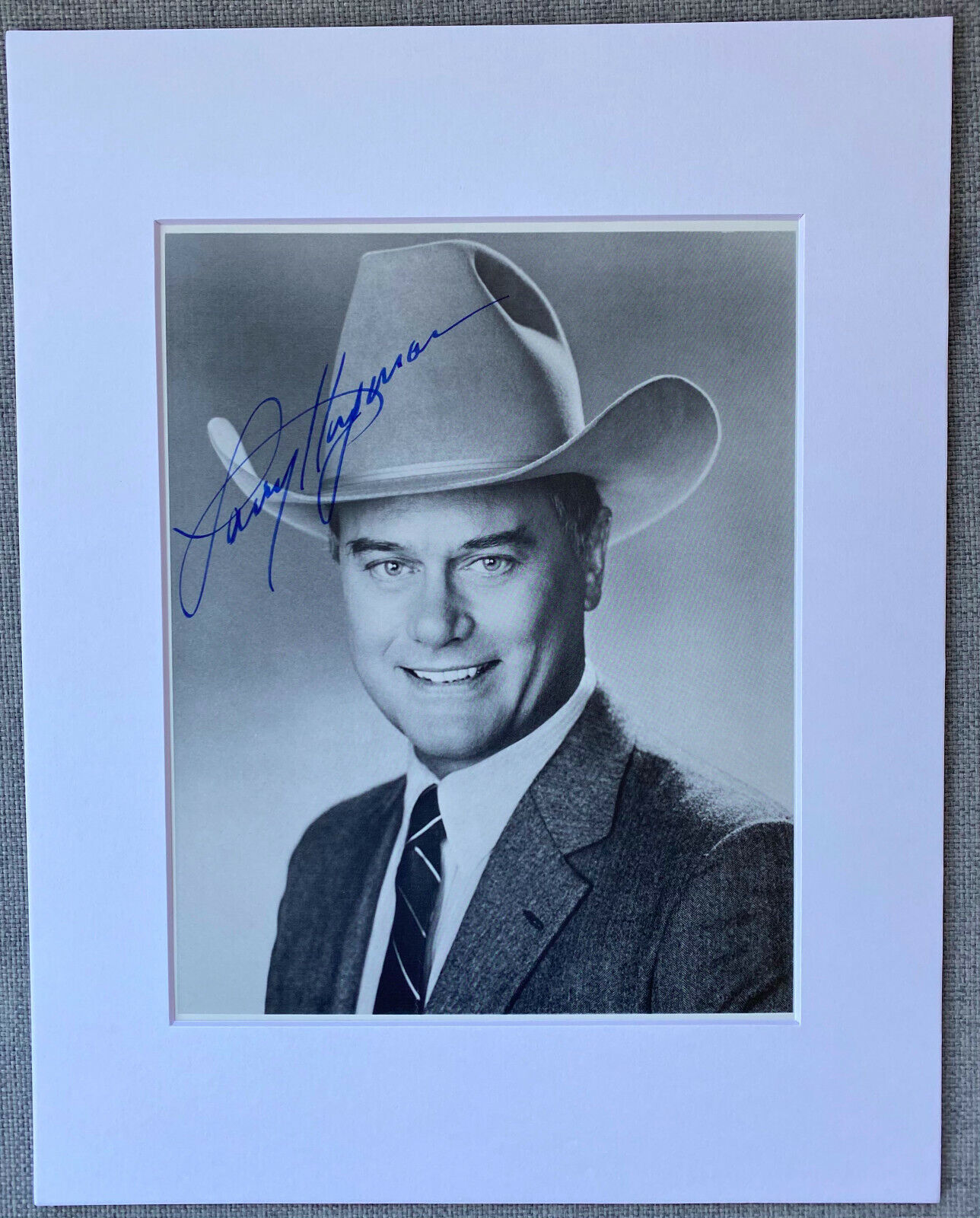 Authentic Larry Hagman Signed Autograph Photo Poster painting Display Dallas, I Dream of Jeannie