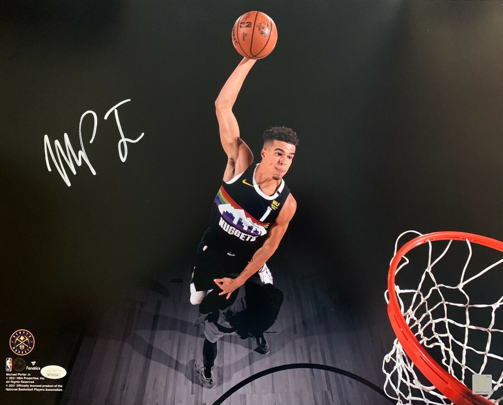 Michael Porter Jr. signed 16x20 Photo Poster painting autographed Denver Nuggets JSA ITP Dunking