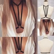 pornhint Pornhint JLX.HARNESS Body Harness Cage Cupless Bra Lingerie Erotic Peekaboo Bondage Plunge Club Burlesque Kinky Dancer O0407