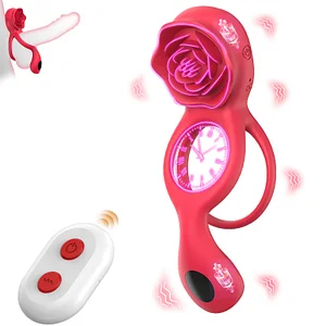 2024 Upgraded Double-motor Vibrating Rose Penis Ring For Couples