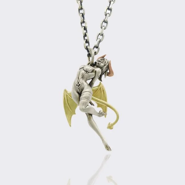 Sterling Silver Lilith Angel Pendant Necklace