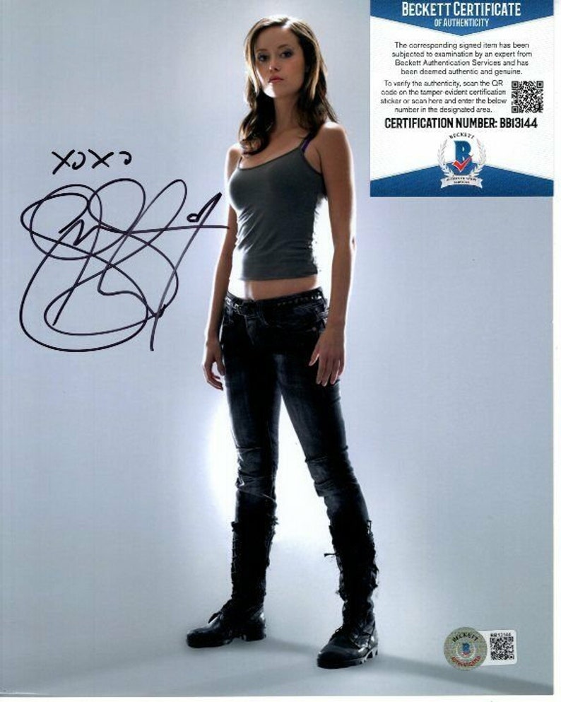 Summer glau signed 8x10 terminator cameron phillips Photo Poster painting beckett bas