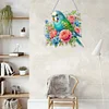 (US Local)DIY Diamond Art Pendant Diamond Painting Set Home Decor (Flower Parrot)