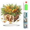 (US Local)Flower Double Sided Effect Table Top Diamond Painting Desktop Ornaments Kit (Christmas)