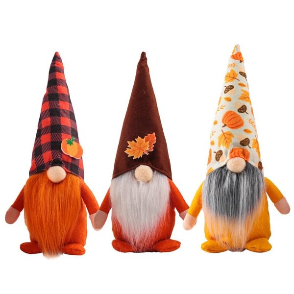 3Pcs Fall Swedish Nisse Tomte Faceless Doll Elf Dwarf Thanksgiving Day Gift Farmhouse Tiered Tray Decorations - Shop Trendy Women's Fashion | TeeYours