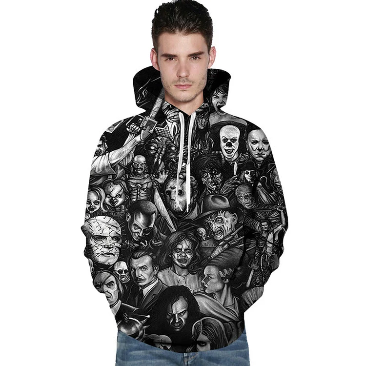 Skull Hoodie 3D Digital Printing Skull Sweater