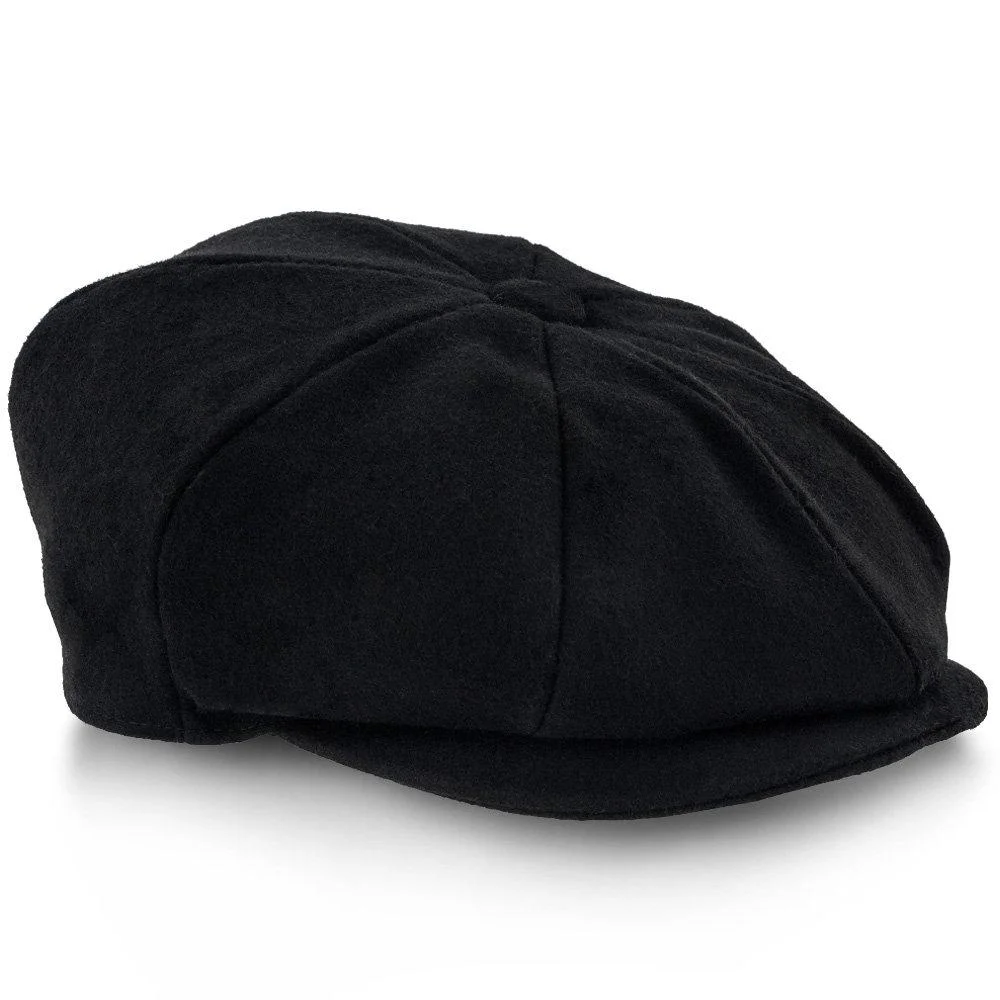 5 Colors - Shelby - Walrus Hat Wool Blend 8 Panel Newsboy Cap