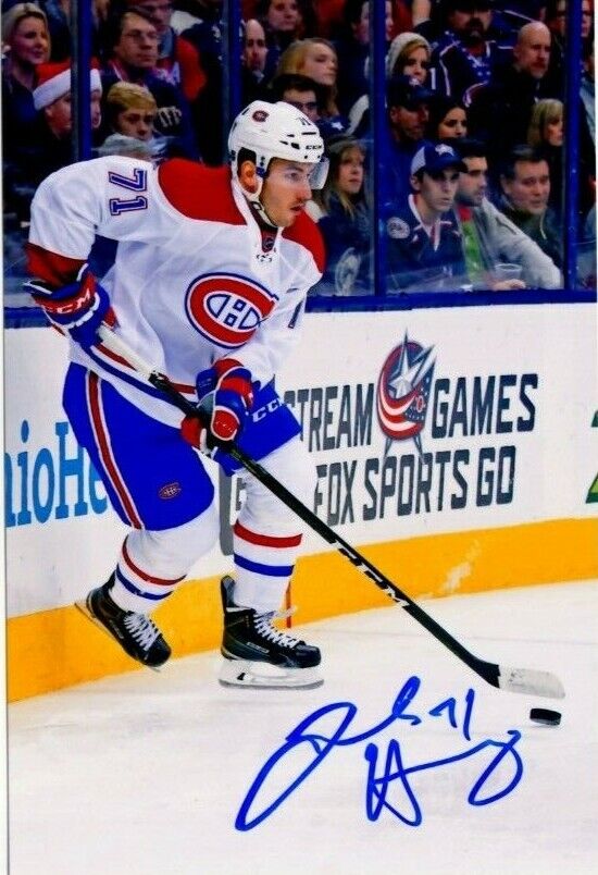 JOEL HANLEY autographed SIGNED MONTREAL CANADIENS 4x6 Photo Poster painting