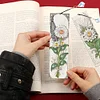 4Pcs Special Shape Flowers Feather 5D DIY Diamond Painting Bookmark for Adults
